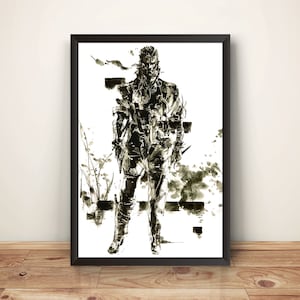 Naked Snake Big Boss MGS MGS3 Snake Eater Premium Poster (Vectorized Design)