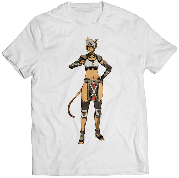 ミスラ FF11 XI プレミアム ユニセックス Tシャツ (ベクター化デザイン