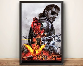 MGS V Phantom Pain Cover Premium Poster (Vectorized Design)