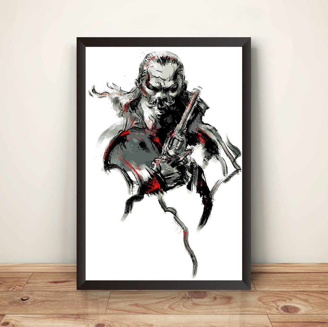 Shalashaska Revolver Ocelot V1 MGS Sons of Liberty Premium Poster