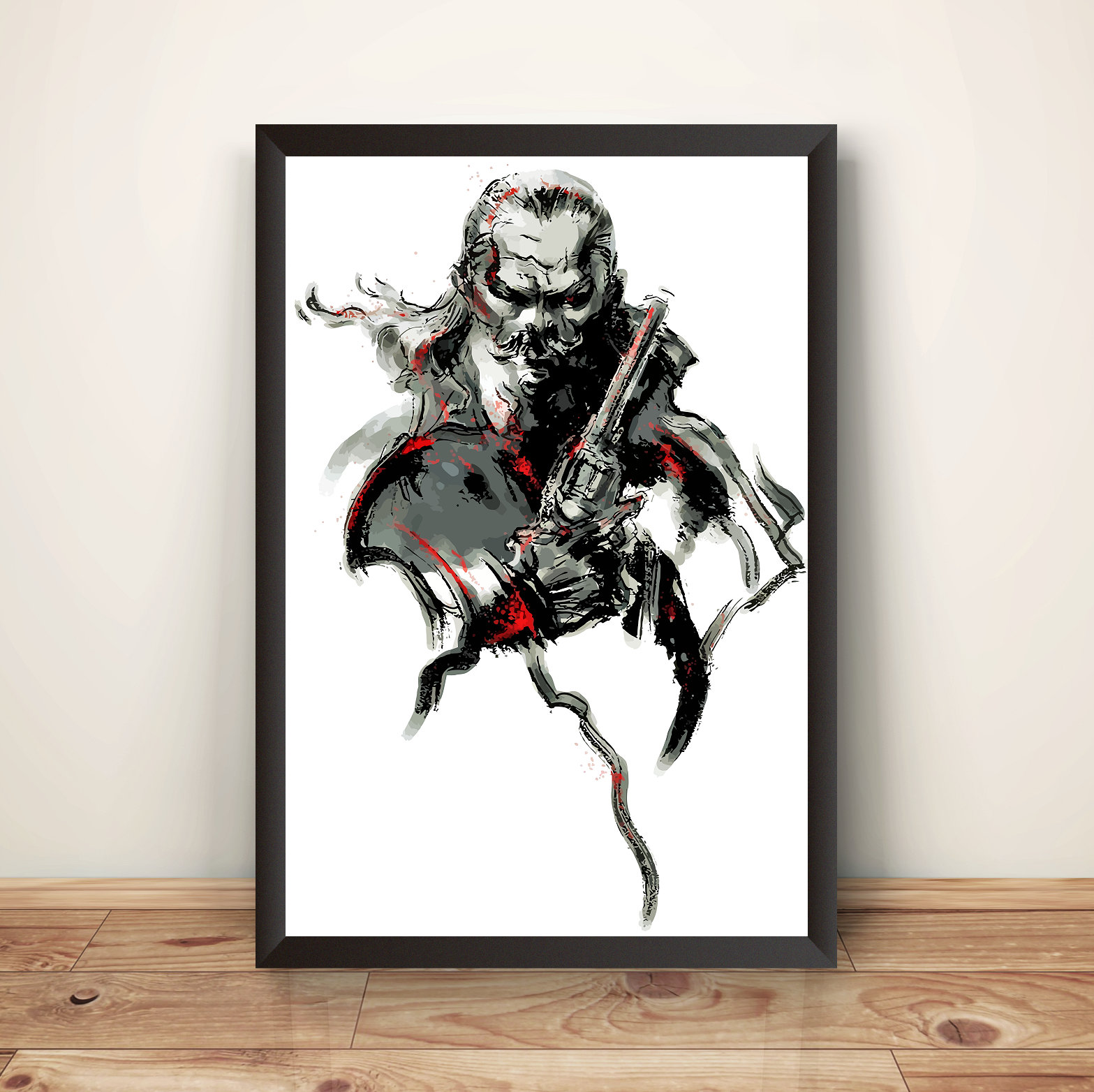Shalashaska Revolver Ocelot V1 MGS Sons of Liberty Premium Poster