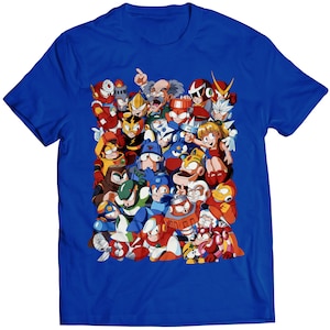 Mega Boy Rockman Robots Premium Unisex T-shirt (Vectorized Design)