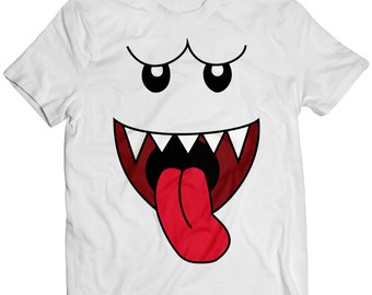 Boo Ghost Face V2 Halloween Premium Unisex T-shirt (Vectorized Design)