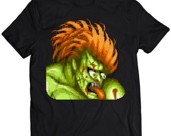 Blanka Musical Fighter Premium Unisex T-shirt vectorized 