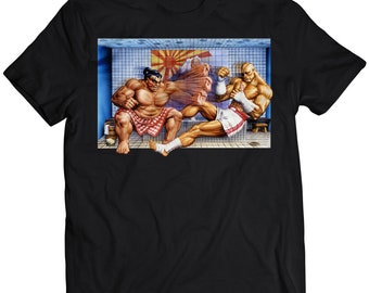 SF2 Bathroom Brawl Premium Unisex T-shirt (Vectorized Design)