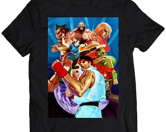 Street Fighter Arcade Flyer V5 Premium Unisex T-shirt (Vectorized Design)