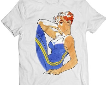 T-shirt unisexe haut de gamme au repos Chun Li (design vectorisé)