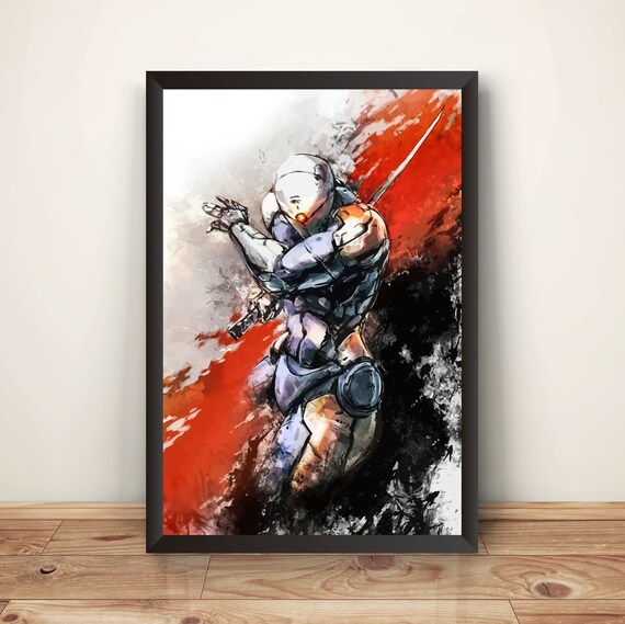Grayfox Cyborg Ninja Frank Jaeger Cover Premium Poster (vectorized