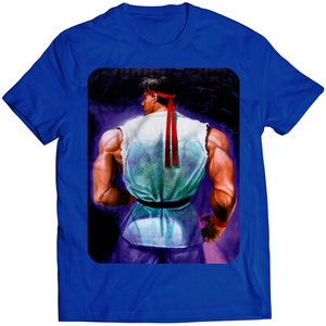 Ryu World Warrior Arcade Flyer Premium Unisex T-shirt (Vectorized Design)