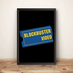 Poster Premium &quot;Nostalgia anni &#39;90&quot; di Blockbuster Video Rental (Design vettoriale)
