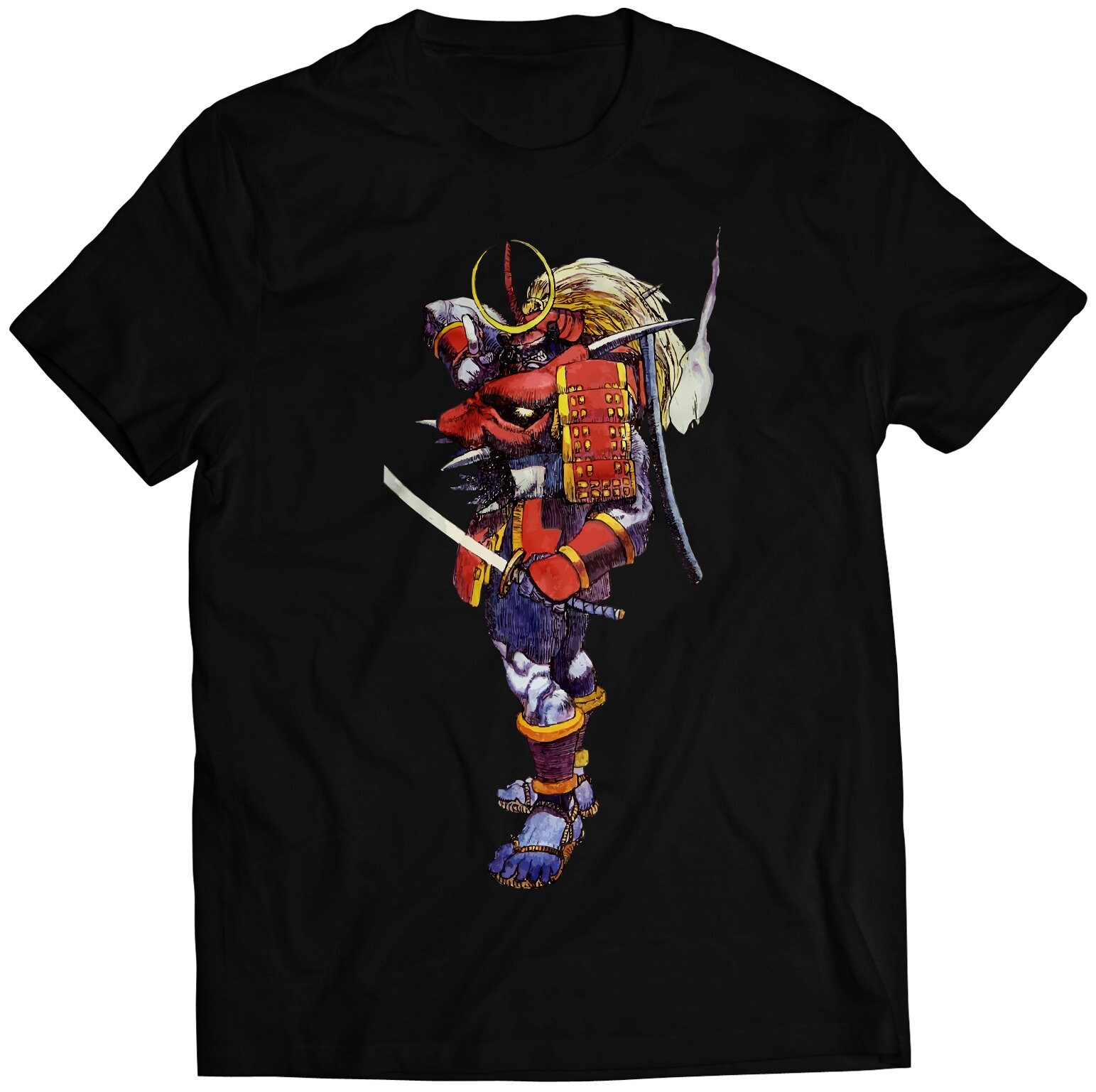 Bishamon OG Vampire  Daarkstalkers Night Warriors Premium Unisex T-shirt (Vectorized Design)