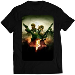 Premium unisex T-shirt Residence Evil 5 Biohazard Cover V1 (gevectoriseerd ontwerp)