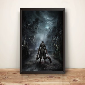 Póster premium de Cazador de Bloodborne en Yharnam.
