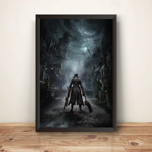 Bloodborne Hunter At Yharnam Premium Poster.