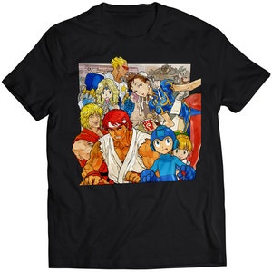 Ryu vs Mega Boy Arcade Premium Unisex T-shirt (Vectorized Design)