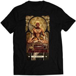 Camiseta unisex premium con diseño de cartas del tarot de Dhalsim Street Fighting (diseño vectorizado)