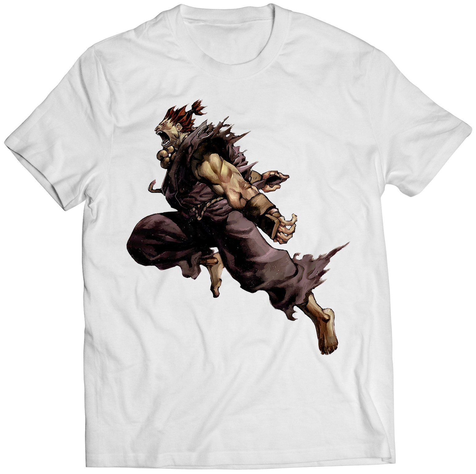 Akuma Gouki Street Fighting Comics Premium T-shirt unisex (disegno vettoriale)