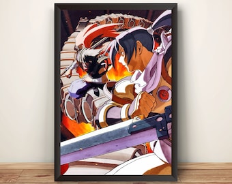 Strider Hiryu Arcade Flyer V2 Premium Poster (Vectorized Design)