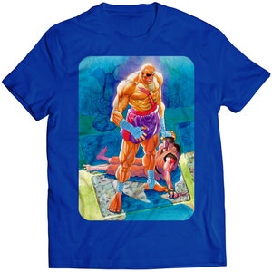 Sagat In Stage Street Fighting Premium Unisex T-shirt (Vectorized Design)