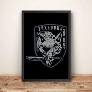 Old Foxhound High Tech Special Forces Emblem Premium Poster (Vectorized Design)
