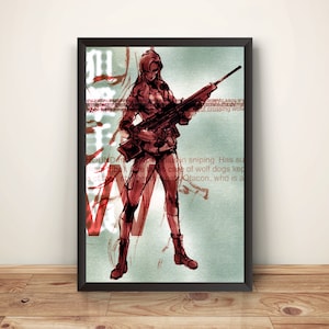 Sniper Wolf MGS1 MGS Premium Poster (Vectorized Design)