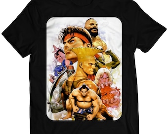X-Men VS Street Fighter - ホワイトTシャツ。90年代。レトロゲーム