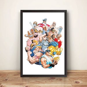 SF2 Champion Edition Cast Premium Poster (vektorisiertes Design)