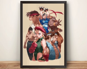 Street Fighting Collection PSX Premium Poster (Vectorized Design)