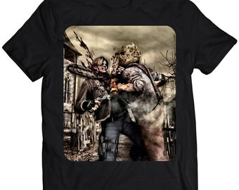 Leon VS Dr Chainsaw Salvador Premium Unisex T-shirt (Vectorized Design)