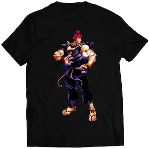 Akuma Gouki Super Street Fighting 2 Turbo Premium Unisex T-shirt (Vectorized Design)