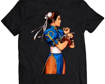 Camiseta unisex premium Chun Li CVS2 (diseño vectorizado)