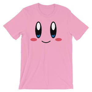 Kirby Face Classic Retro Gaming Halloween Premium Unisex T-shirt