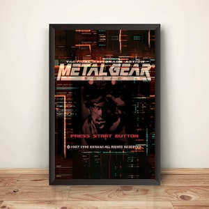 MGS Snake Press Start Title Screen Premium Poster.