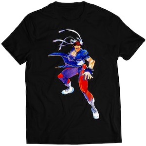 Chun Li Super Street Fighting 2 Turbo Premium Unisex T-shirt (Vectorized Design)