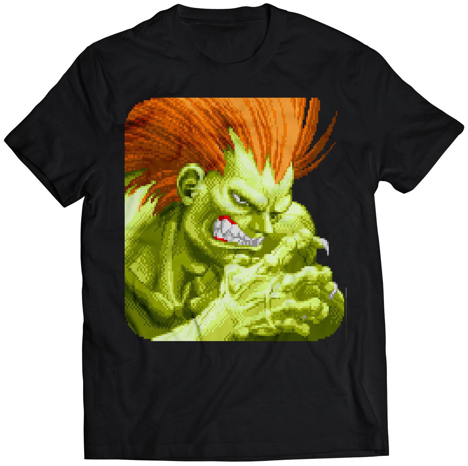 Blanka Musical Fighter Premium Unisex T-shirt vectorized 