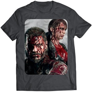Bloody Venom Snake & Quiet MGS V Premium Unisex T-shirt (Vectorized Design)