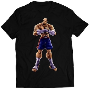 Sagat Comic Street Fighting Premium Unisex T-shirt (Vectorized Design)