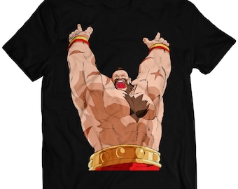 Camiseta unisex Zangief Win Pose MVC Premium (diseño vectorizado)