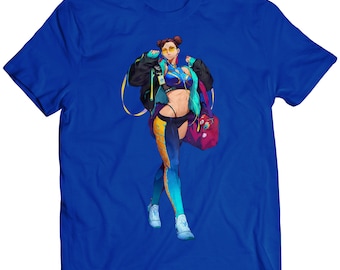 tシャツ 「Basic Pleasure Mode」CHUN LEE TEE レディース Basic Pleasure Mode Street Fighter Chun Lee Graphic Ringer