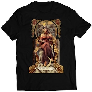 Camiseta unisex premium con diseño de cartas del tarot de Rose Street Fighting (diseño vectorizado)