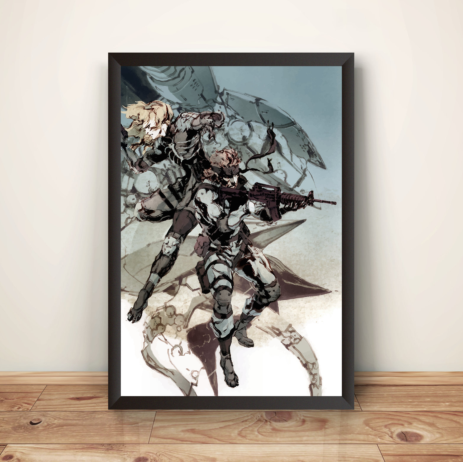 Solid Snake & Raiden Shooting MGS Sons of Liberty Premium Poster