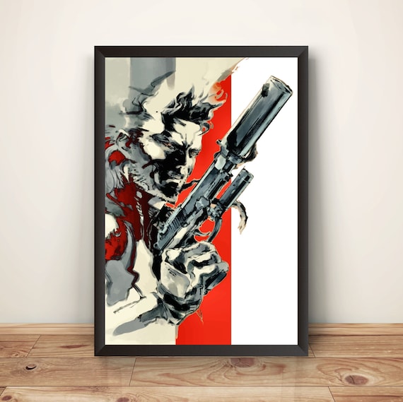 THE ART OF L GEAR SOLID2( 難あり) MGS MGS2 Sons of Liberty PS2 Cover Premium Poster
