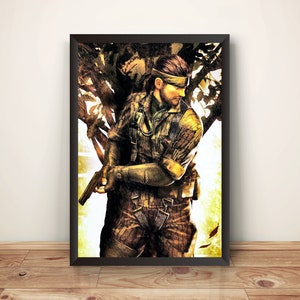 Big Boss Being Hunted MGS Snake Eater Premium Poster (Vectorized Design)