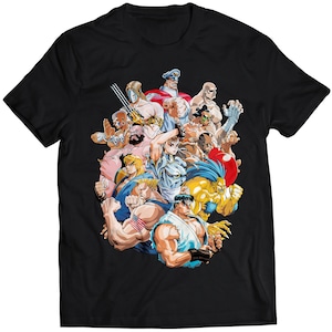 SF2 Champions Cast Arcade Premium Unisex T-shirt (vector)