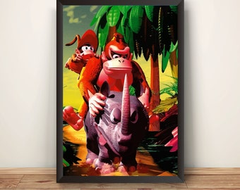 DKC2 Jungle Premium Poster (Vectorized Design)