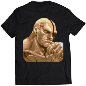 Sagat Portrait Super Street Fighter 2 Turbo Premium Unisex T-shirt.