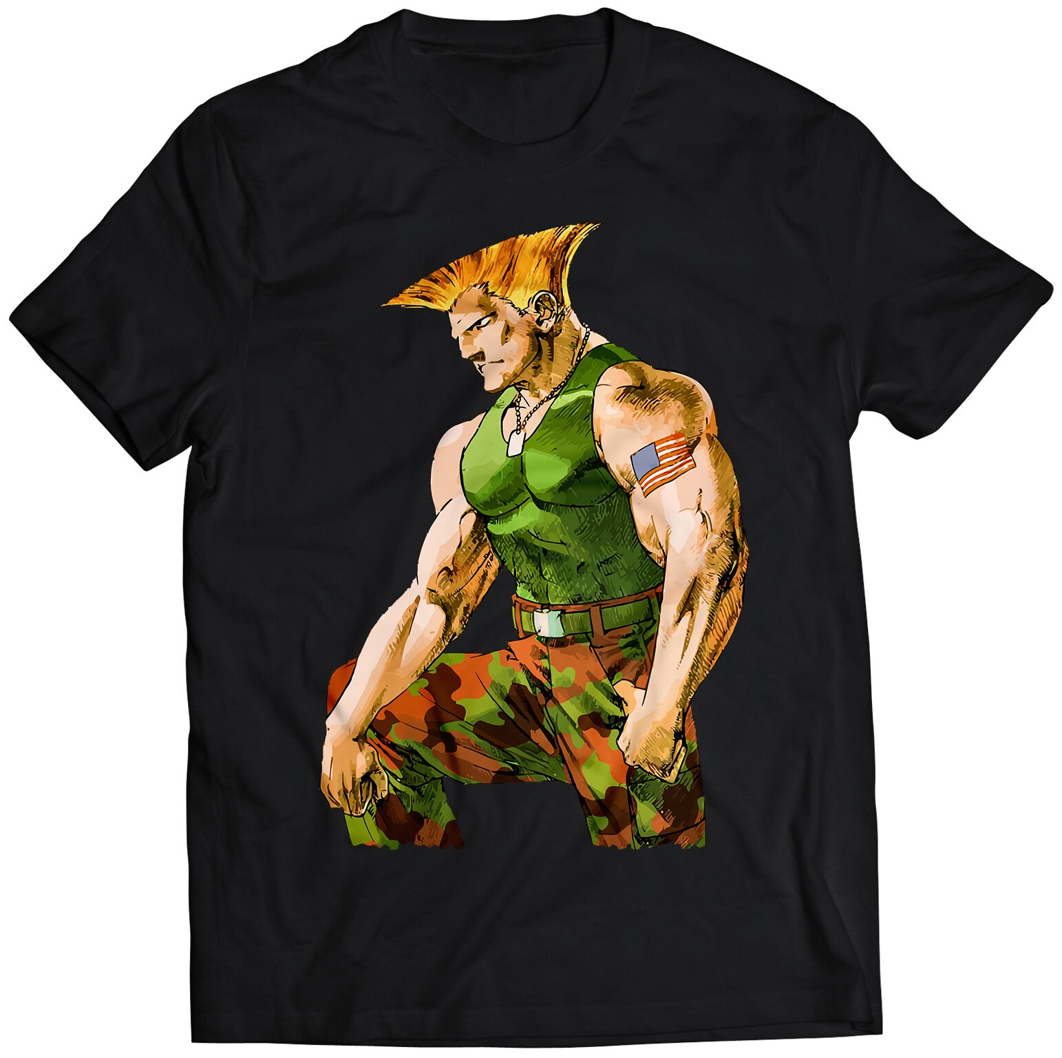 Guile MVC2 Premium T-shirt - 42 Tshirt Colors Available.