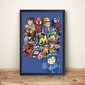 MVC Mega Robot Masters Premium Poster (Vectorized Design)