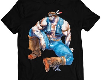 T-hawk Super Street Fighting 2 Turbo Premium Unisex T-shirt (Vectorized Design)