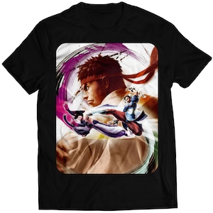 Ryu Juri Chun Li Street Fighting 4 Arcade Premium Unisex T-shirt (Vectorized Design)